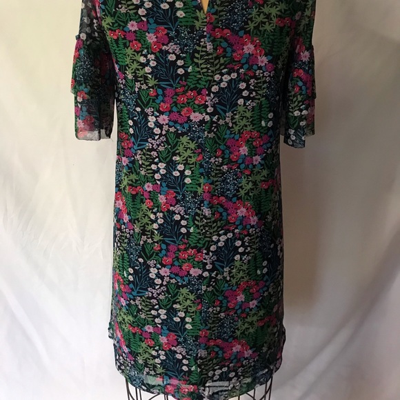 NWOT Round Neck Tunic Dress - Floral print - M - Picture 2 of 8